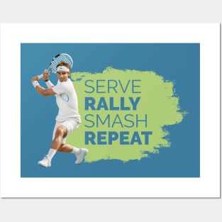 Serve Rally Smash Repeat Posters and Art